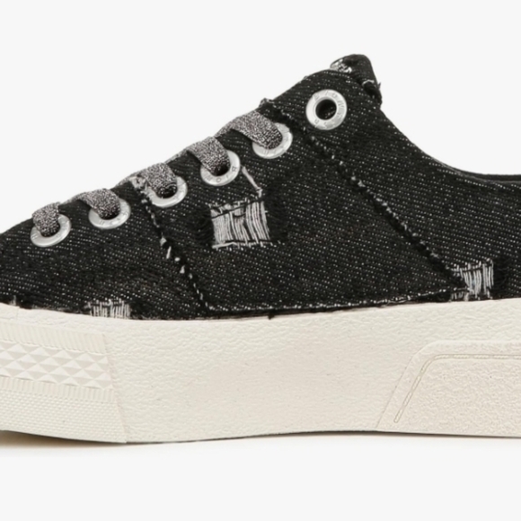 NWOT BLOWFISH MALIBU Walk On Distressed Sneakers Shoes Black Womens Size 10M - Picture 5 of 12